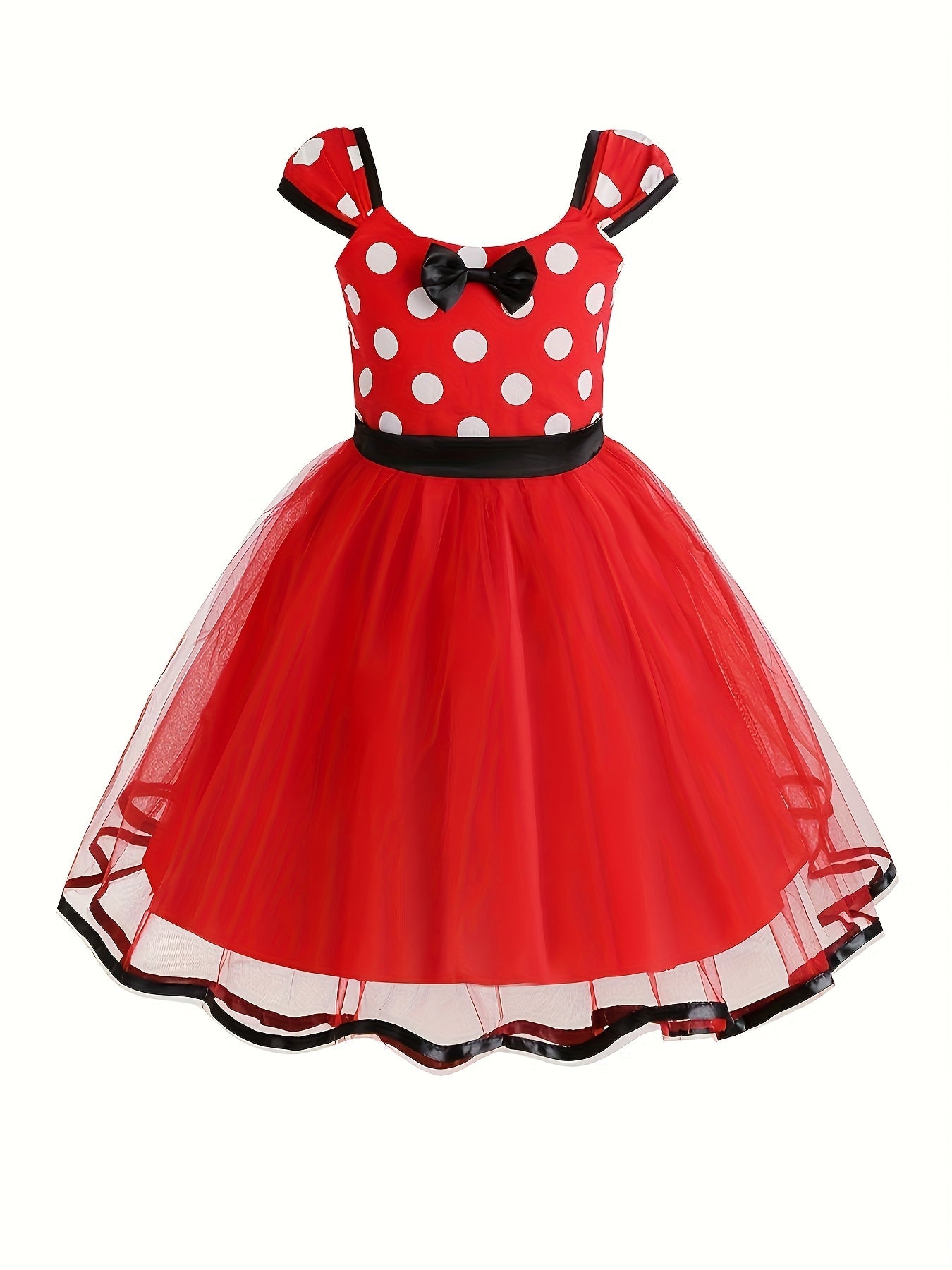Girls Tulle Halloween Mouse Costume Dress | Polka Dot Mini 3