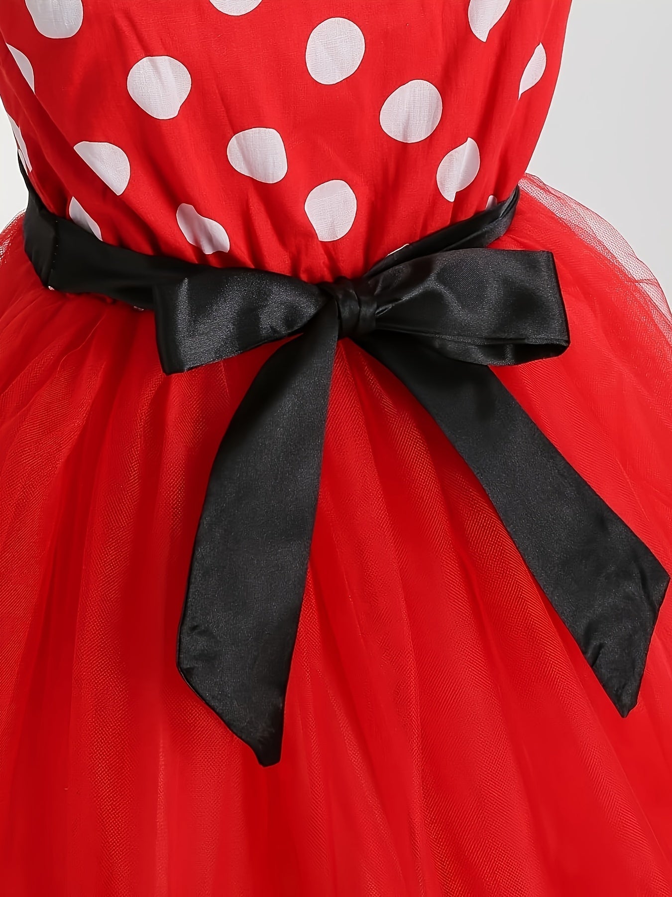 Girls Tulle Halloween Mouse Costume Dress | Polka Dot Mini 5