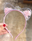 GlamTiara | Sparkling Rhinestone Cat Ear Headband for Elegant Party Looks 0