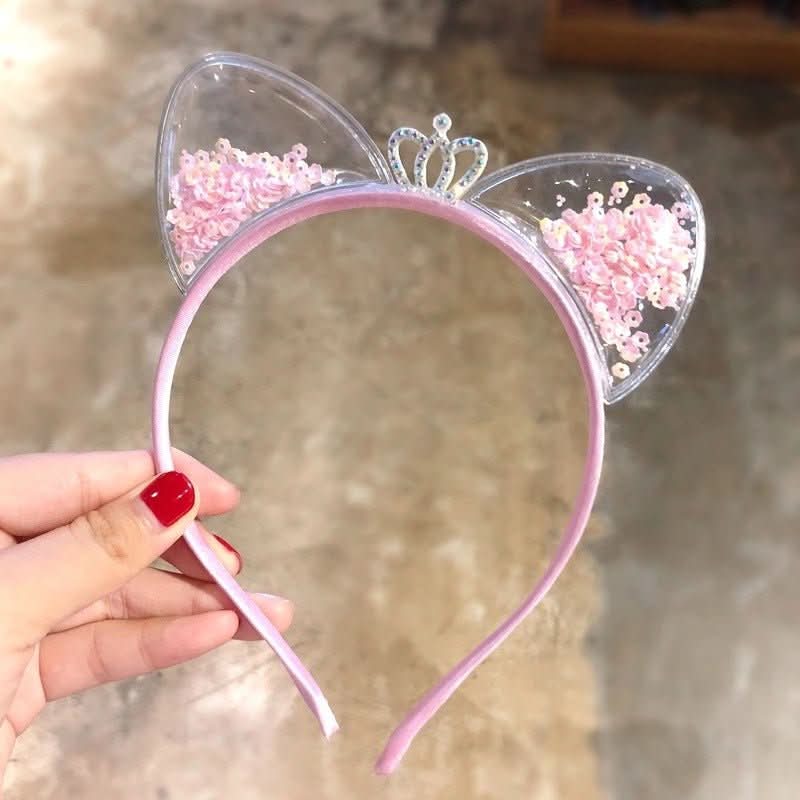 GlamTiara | Sparkling Rhinestone Cat Ear Headband for Elegant Party Looks 1
