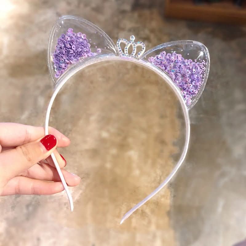 GlamTiara | Sparkling Rhinestone Cat Ear Headband for Elegant Party Looks 7