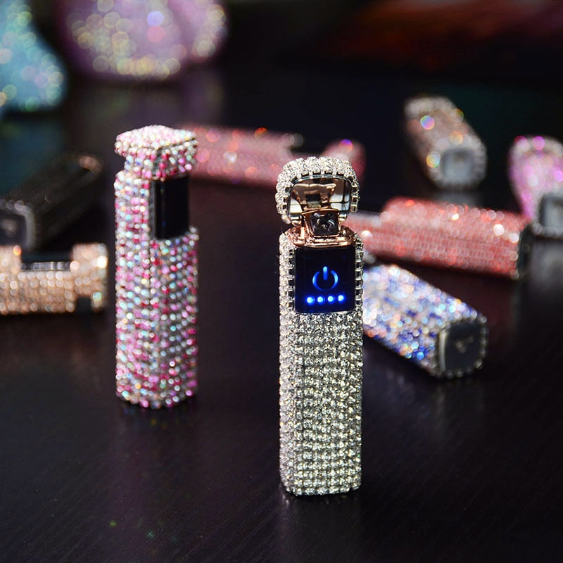GlamourStone | Elegant Chic Rhinestone Rechargeable Lighter Accessory 5