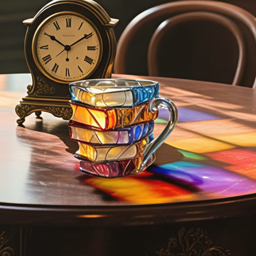 Glass Coffee Mug Book Spine Design 4