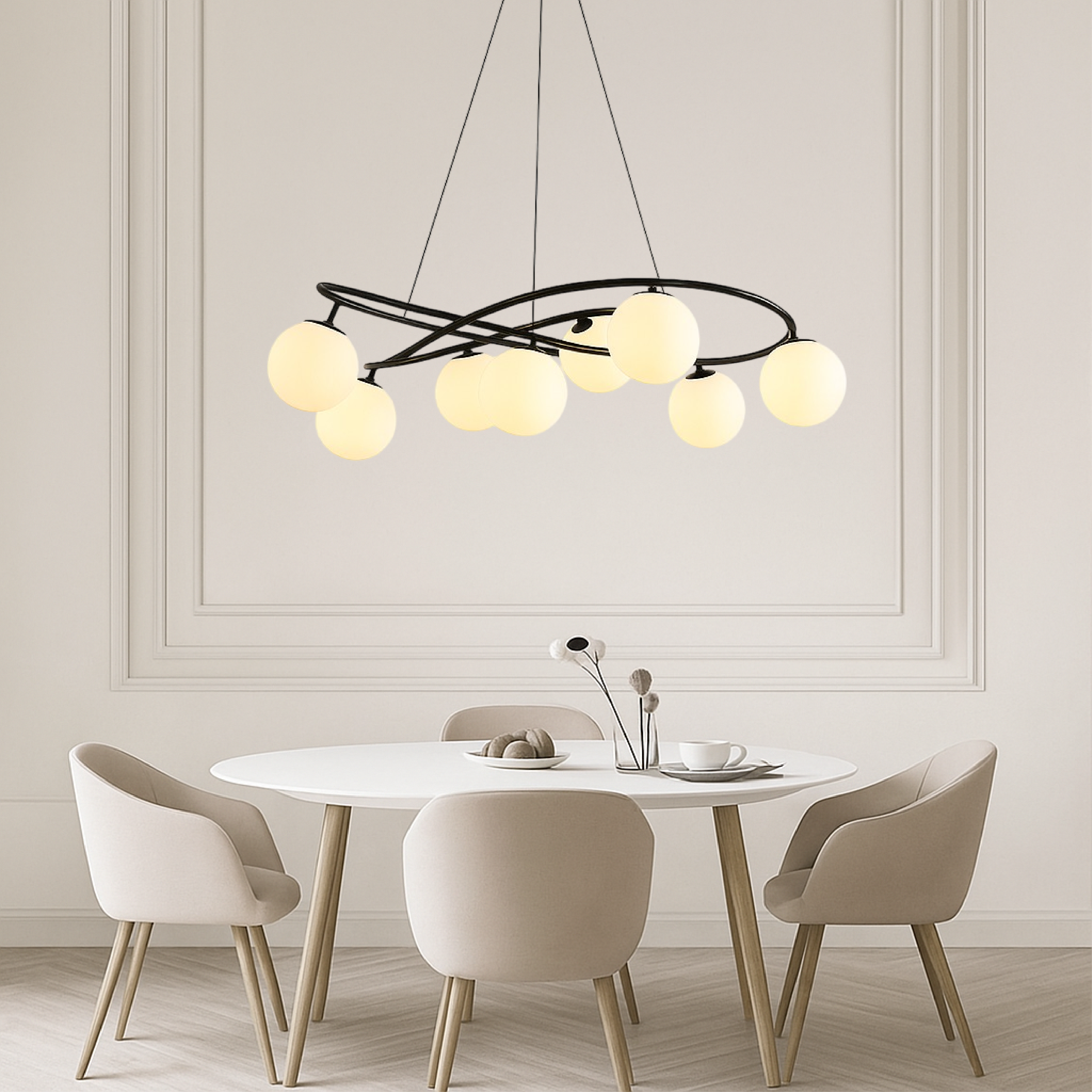 Glivyn | Modern Scandinavian Retro Black Chandeliers 3
