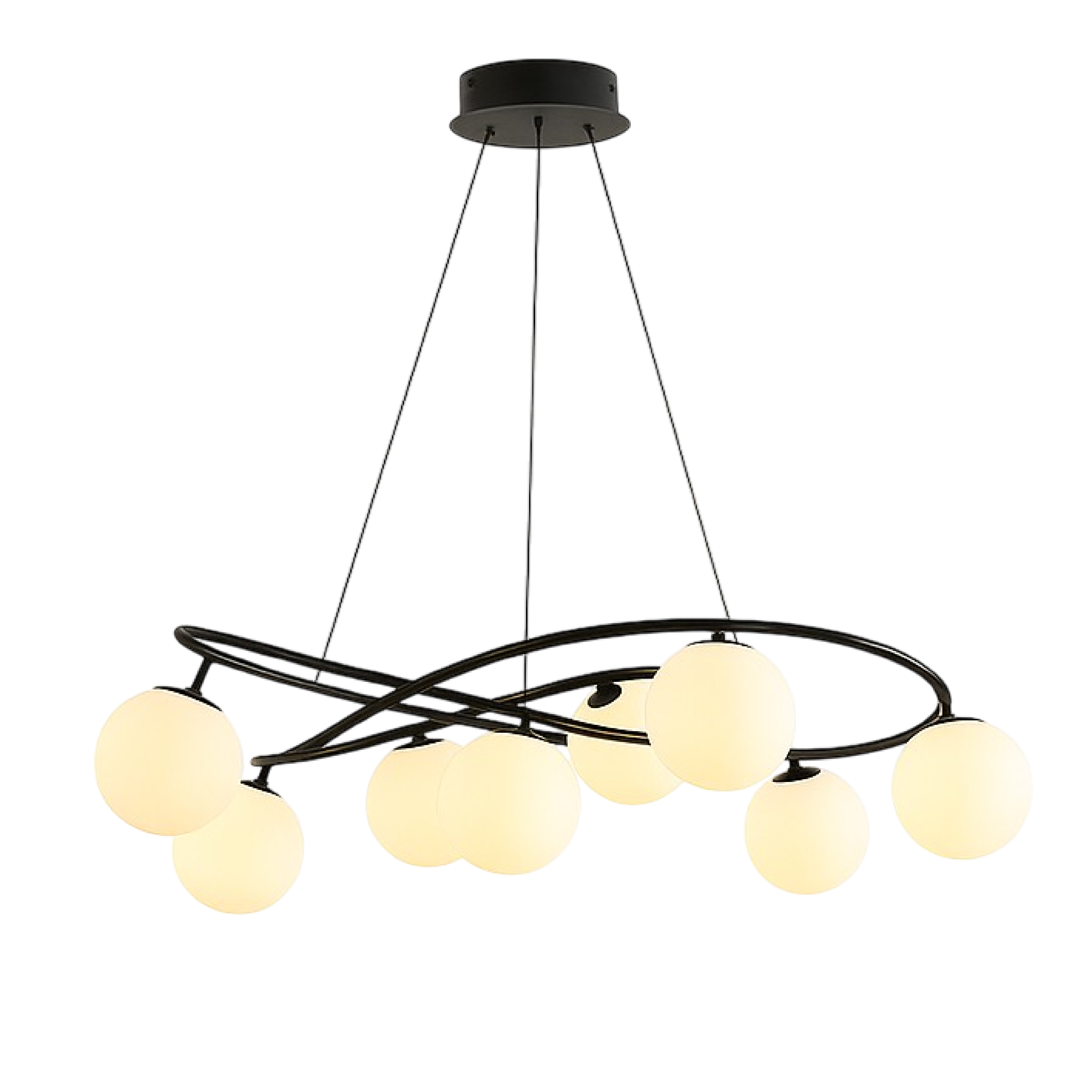 Glivyn | Modern Scandinavian Retro Black Chandeliers 6
