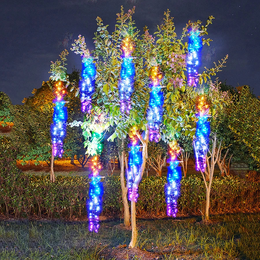 GlowCascade – Hanging LED Light Strings for Garden & Party 2
