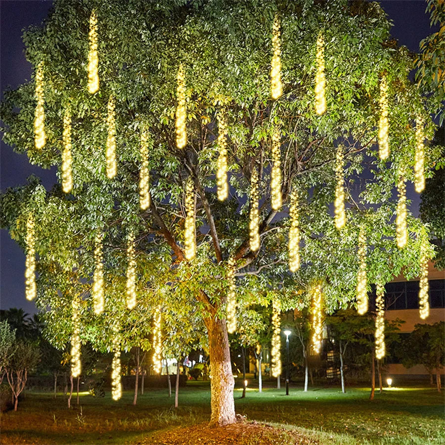 GlowCascade – Hanging LED Light Strings for Garden &amp; Party 6
