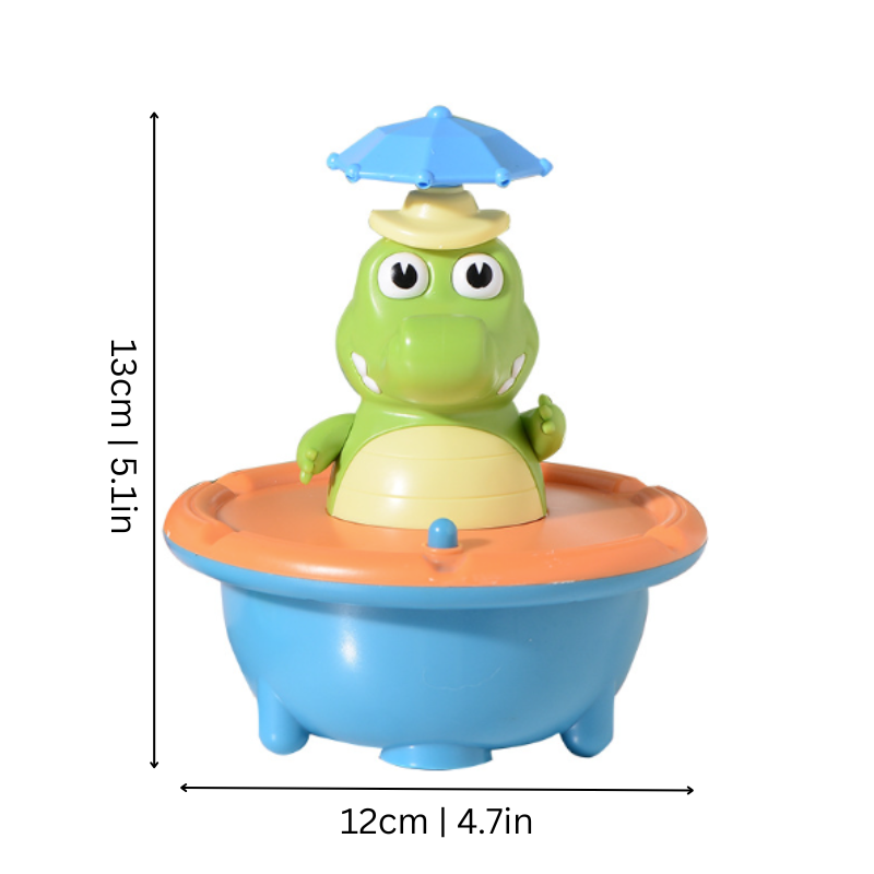GlowGator | Light-Up Floating Crocodile Bath Toy with Water Sprayer 2