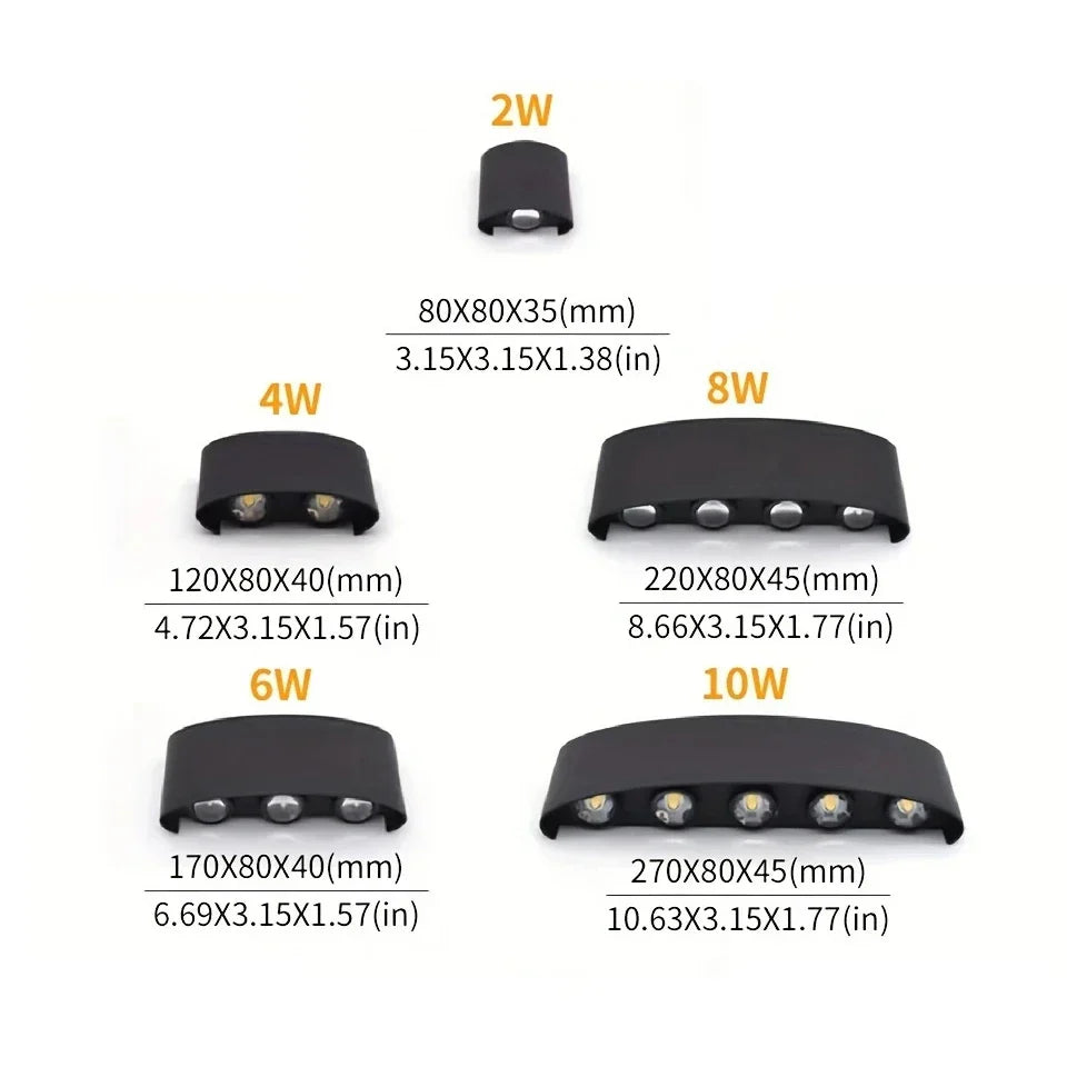 GlowVera | Sleek Versatile LED Wall Light for Indoor and Outdoor Use 2