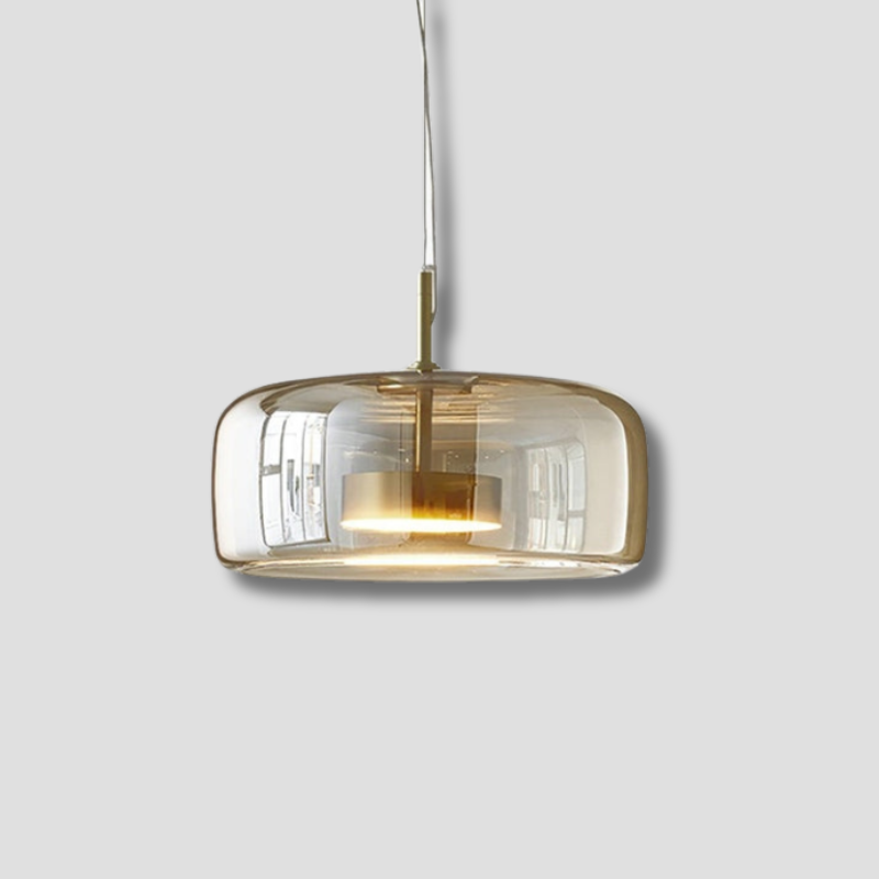GoldenGlow - Retro Gold LED Pendant Lights in Glass 1