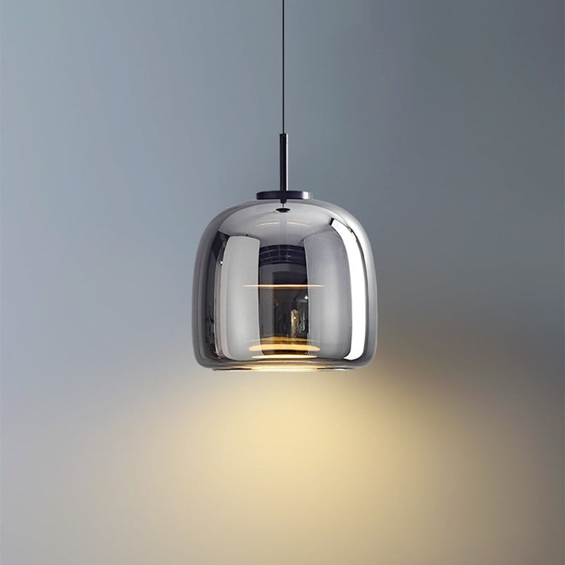 GoldenGlow - Retro Gold LED Pendant Lights in Glass 8