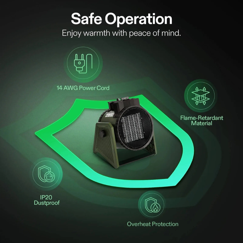 GreenHeat | Adjustable Thermostat Space Heater for Greenhouse Use 1