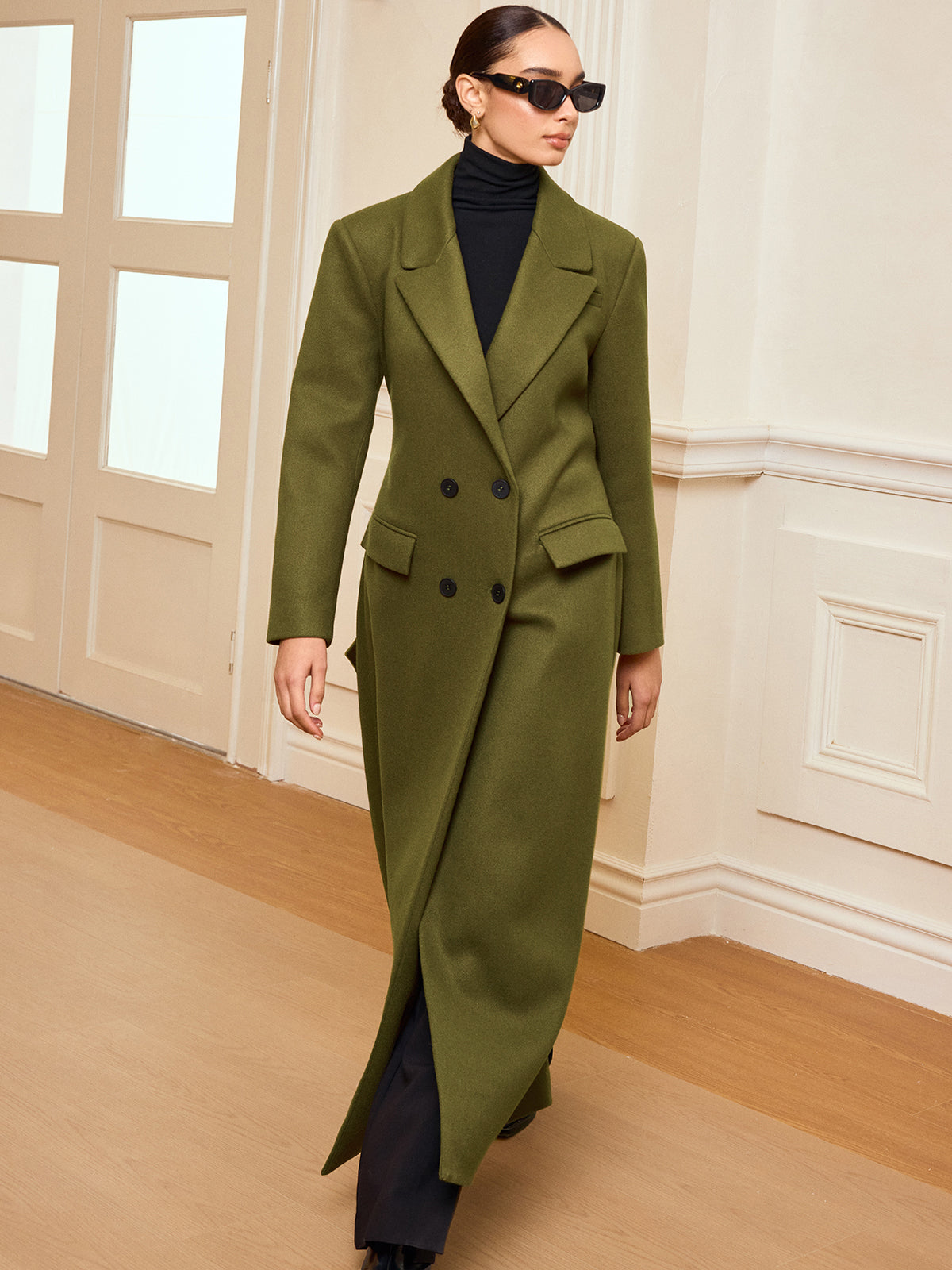 Guinevere | Double-Breasted Belted Long Coat 3