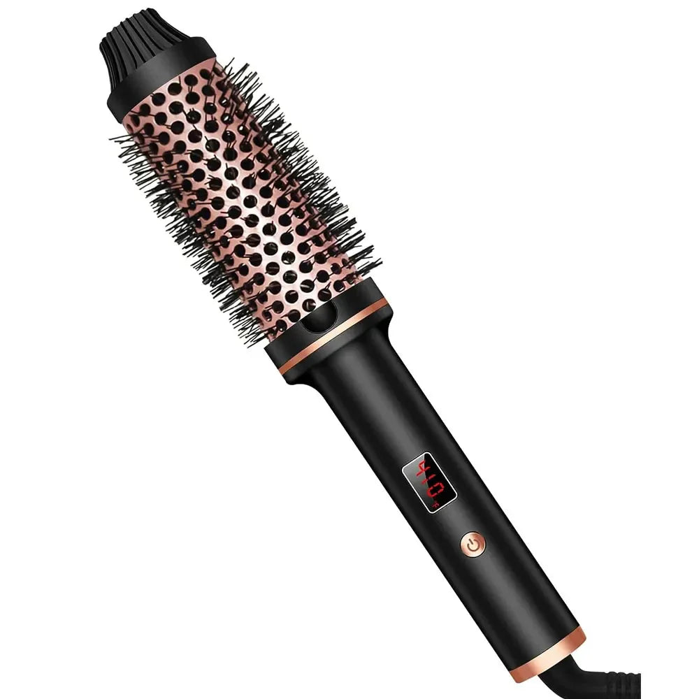 Hair Curler Brush with Anti-Burn Design 0