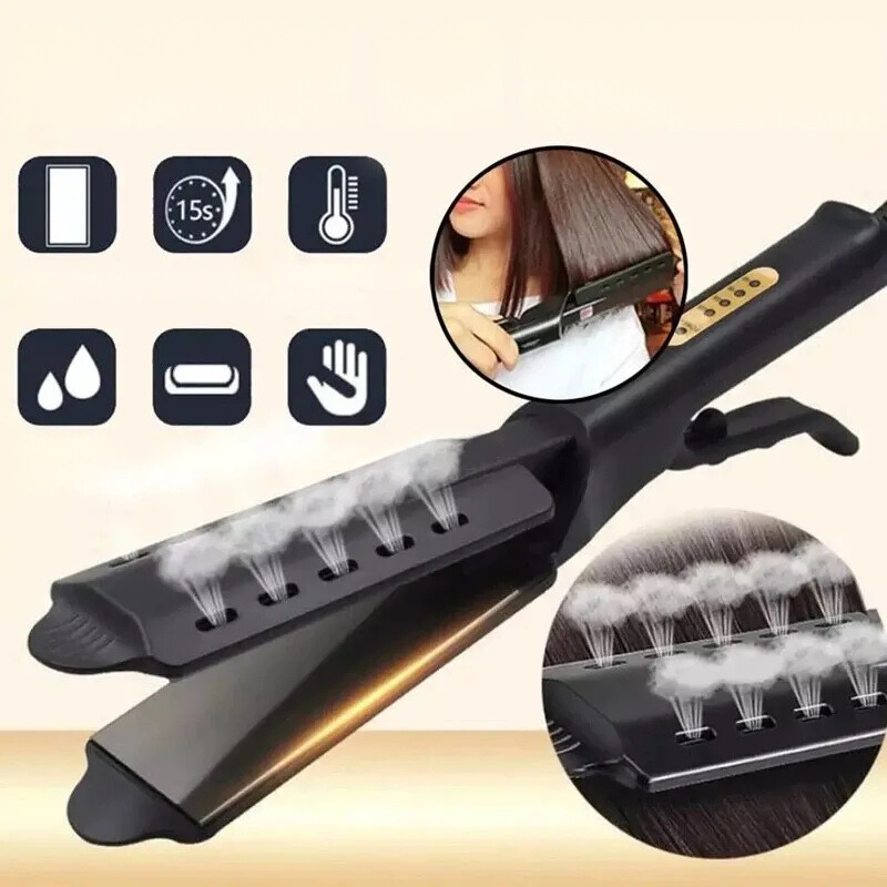 Hair Straightener with Steam Curling Function 1