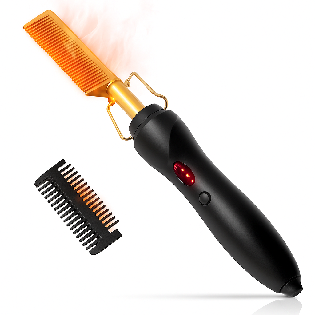 Hair Straightening Hot Comb for Beard & Styling 0