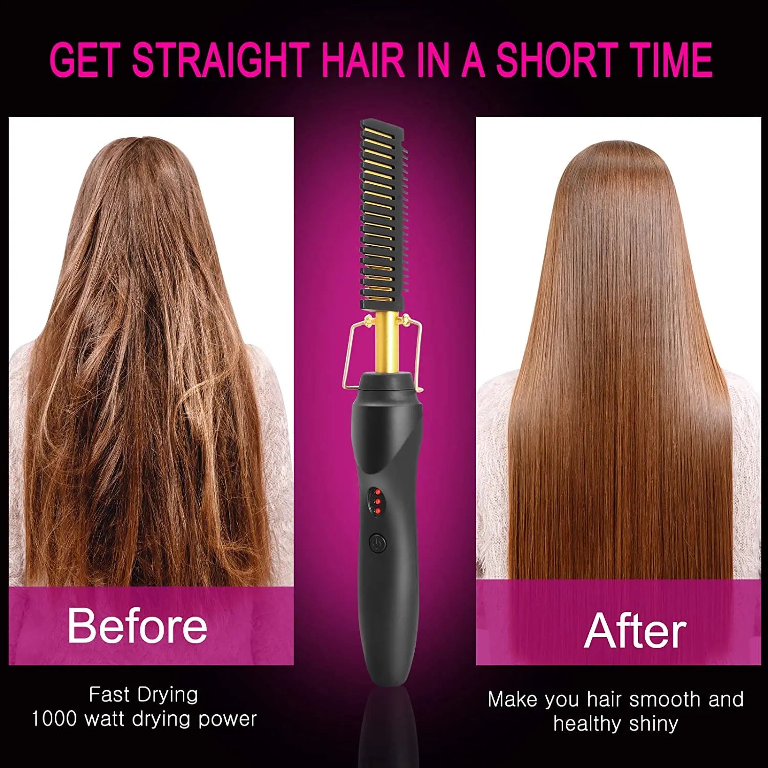Hair Straightening Hot Comb for Beard & Styling 2
