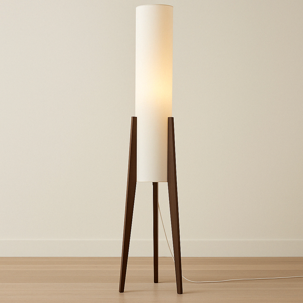 Halene | Minimalist Solid Walnut Floor Lamp 0