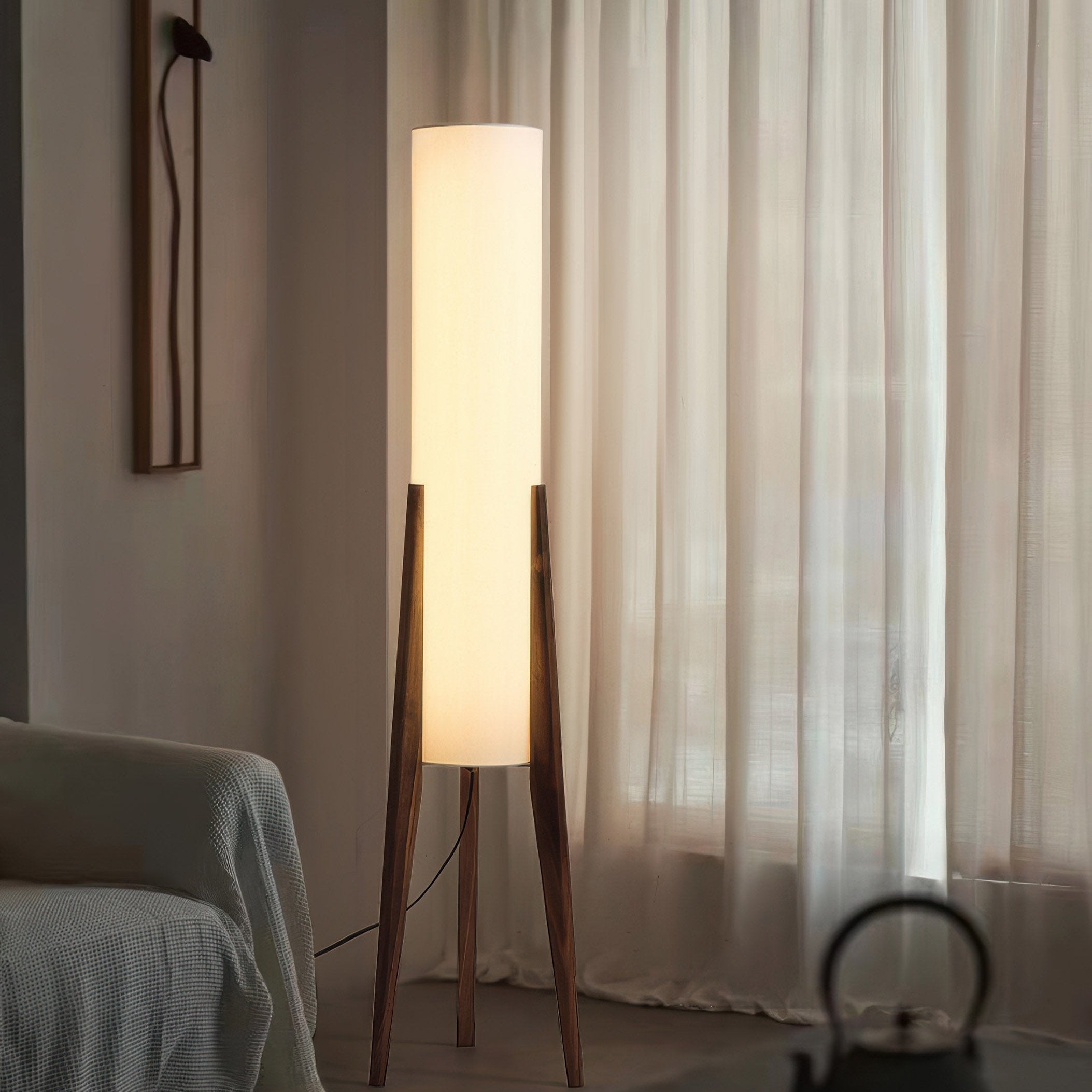 Halene | Minimalist Solid Walnut Floor Lamp 3