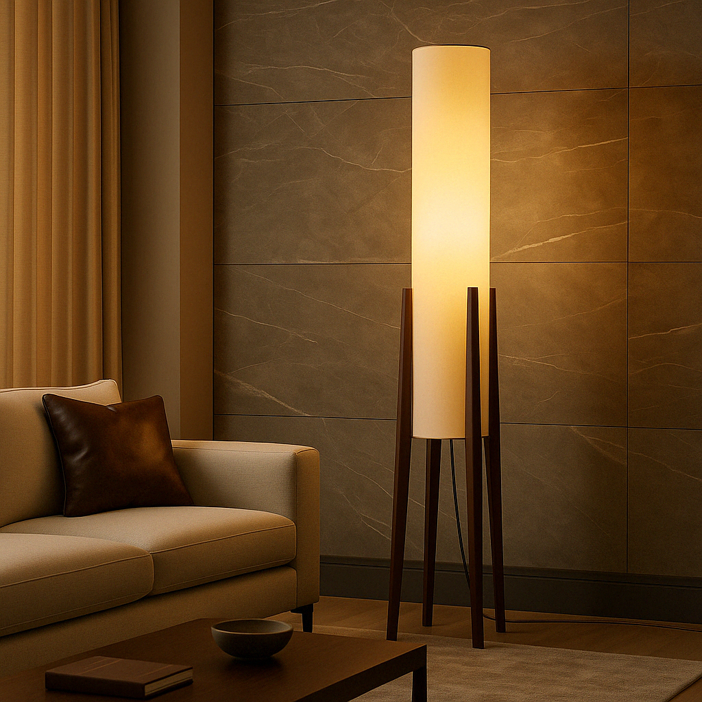 Halene | Minimalist Solid Walnut Floor Lamp 4