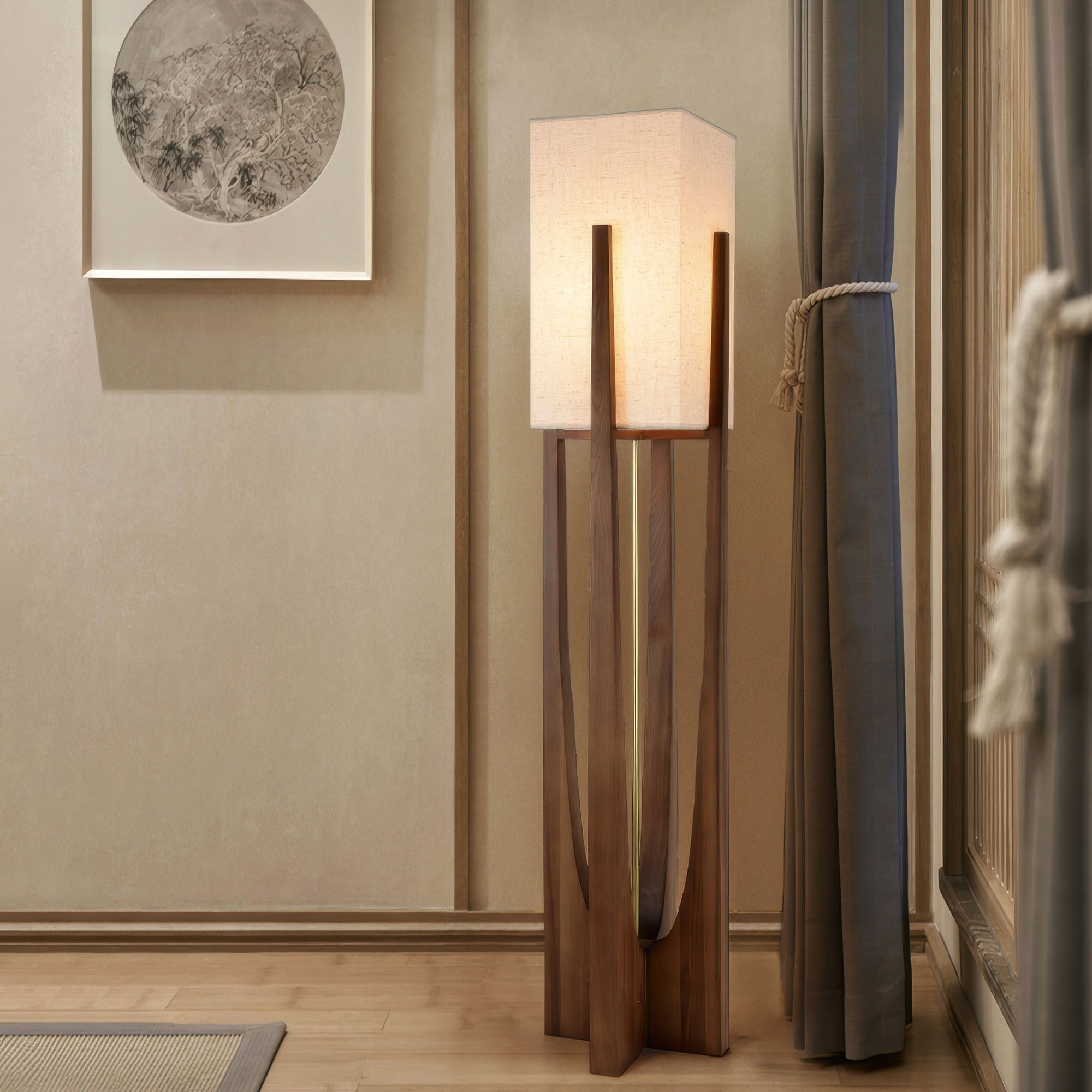 Halior | Modern Japanese Style Wabi Sabi Floor Lamp 2