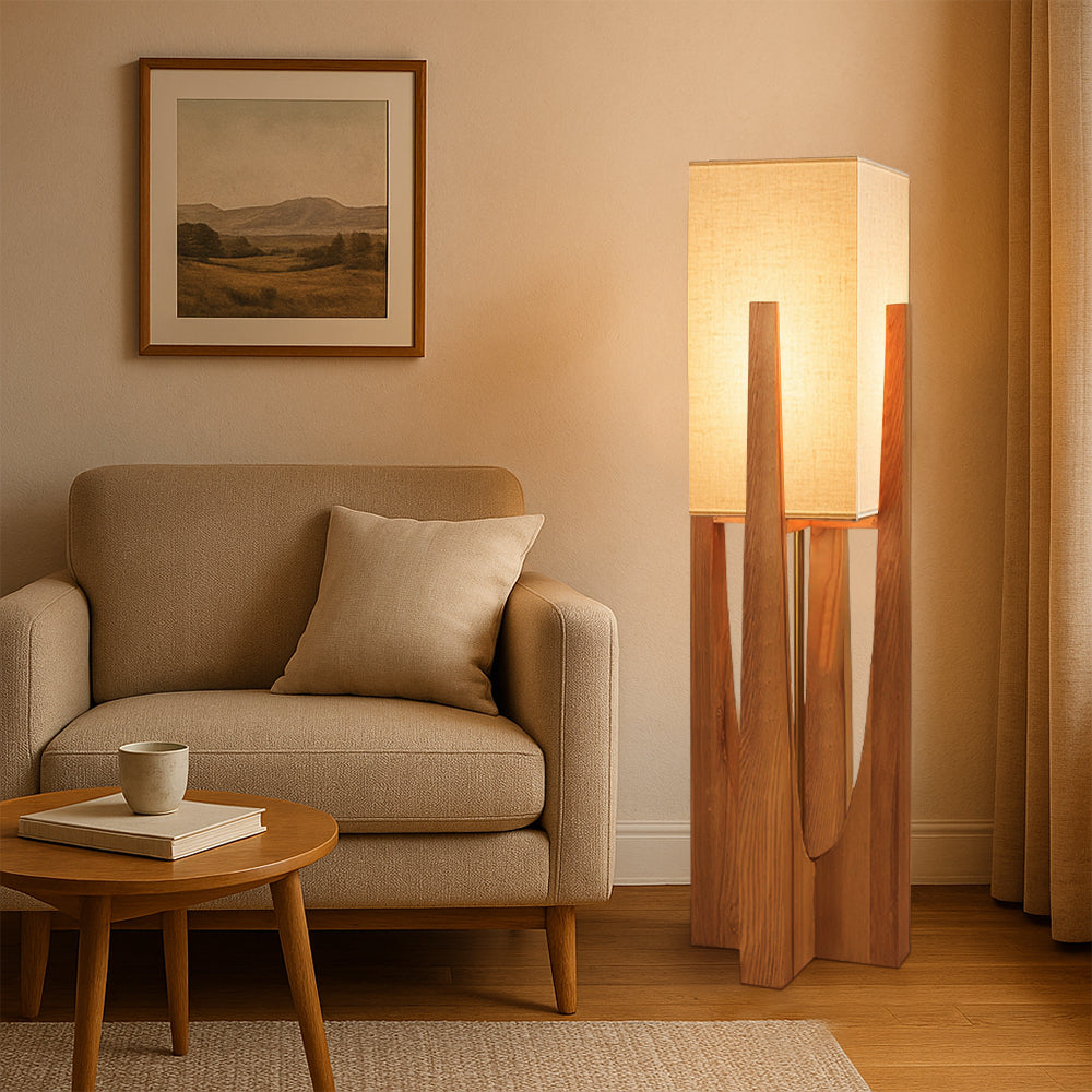 Halior | Modern Japanese Style Wabi Sabi Floor Lamp 4