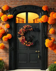 Halloween Rustic Witch Floral Wreath | Crescent Moon Door Decor 2