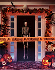 Halloween Warning Tape Plastic Skull Banner 2