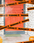 Halloween Warning Tape Plastic Skull Banner 4
