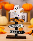Halloween Wooden Pumpkin Wooden Decorative Tabletop Ornament 0