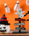 Halloween Wooden Pumpkin Wooden Decorative Tabletop Ornament 1