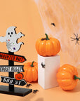 Halloween Wooden Pumpkin Wooden Decorative Tabletop Ornament 2