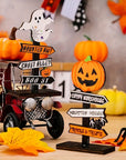 Halloween Wooden Pumpkin Wooden Decorative Tabletop Ornament 5