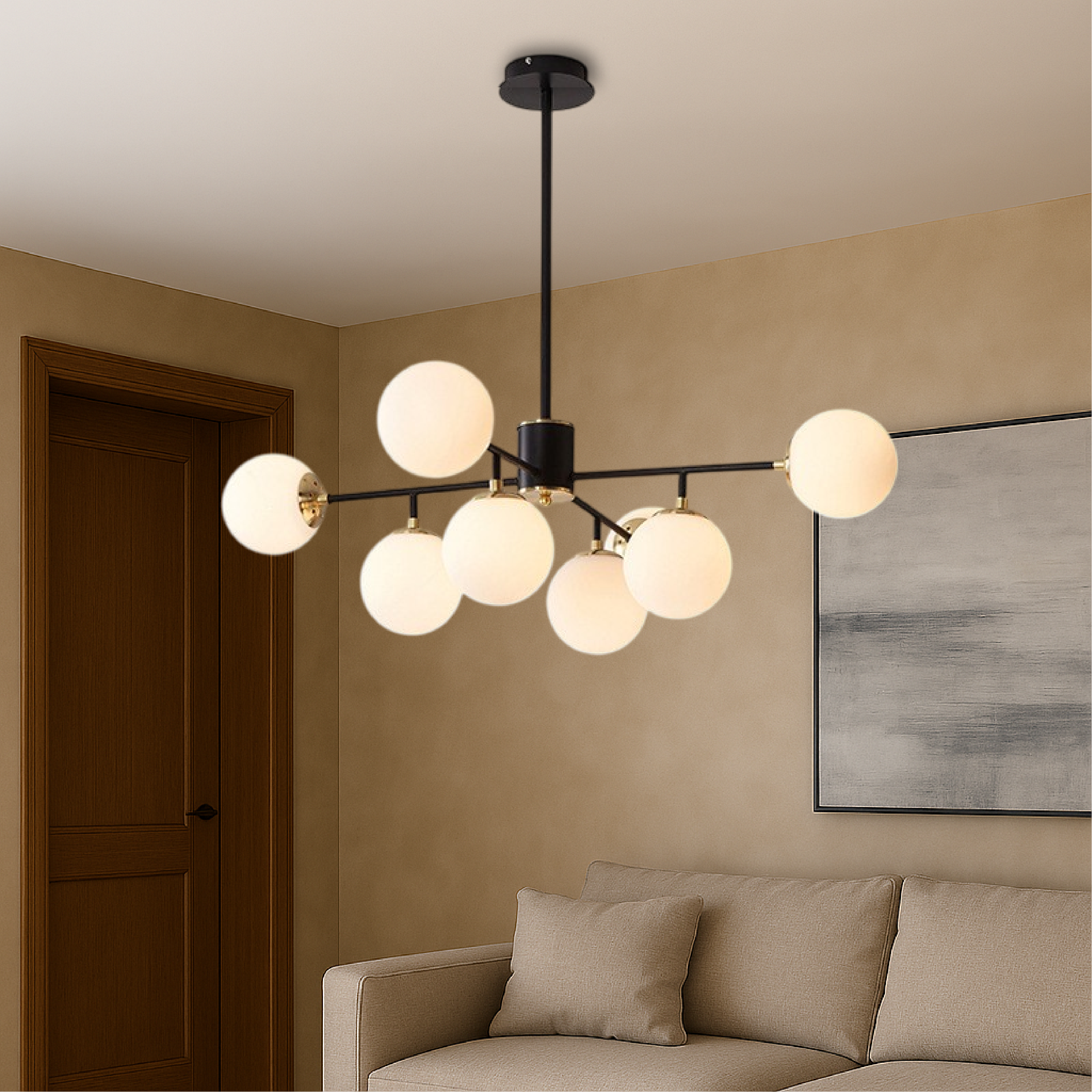 Halyn | Contemporary Scandinavian-inspired Glass Chandelier 1