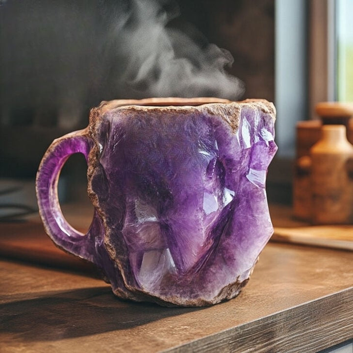 Handcrafted Mineral Crystal Mug – Insulated, Microwave Safe, 350-450 ml Capacity 6