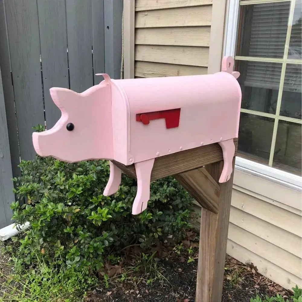 Handmade Animal Sculpture Mailbox - Unique Corrosion-Resistant Metal Garden Decor 4