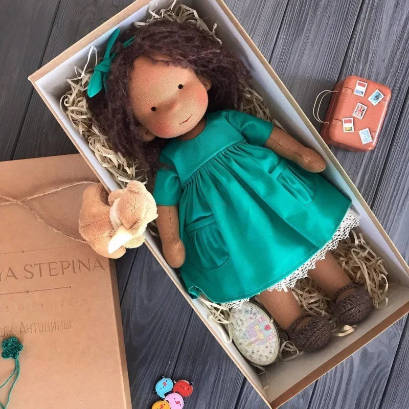 Handmade Waldorf Soft Plush Toys Cute Cotton Stuffed Doll Packaging Dolls Fabricchanging Box Best Children Kawaii Birthday Gifts 0