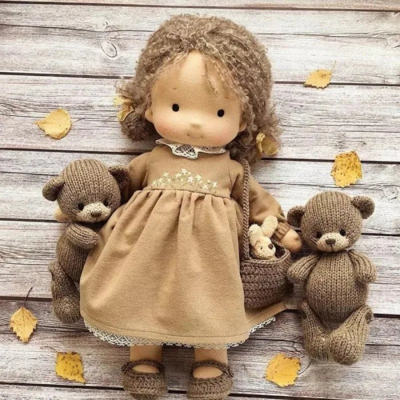 Handmade Waldorf Soft Plush Toys Cute Cotton Stuffed Doll Packaging Dolls Fabricchanging Box Best Children Kawaii Birthday Gifts 2