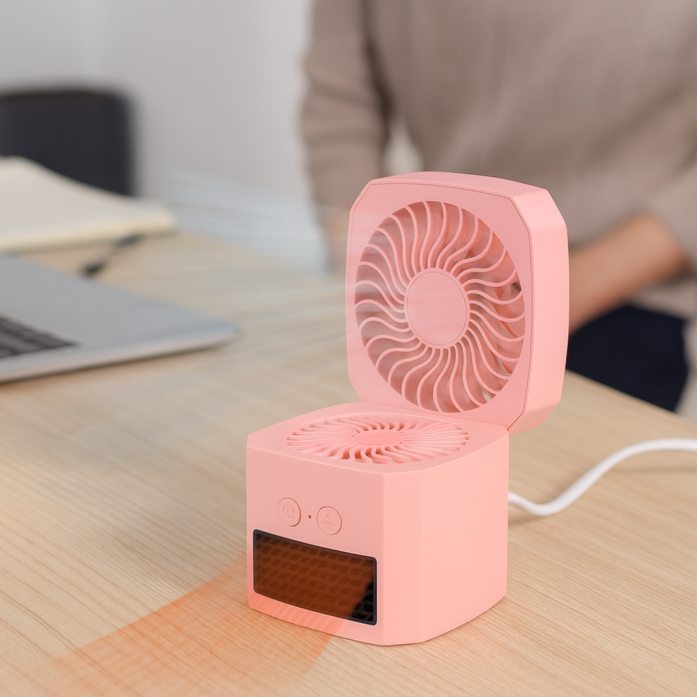 HeatMini | Desktop Electric Heater and Cooling Fan for Office Use 8