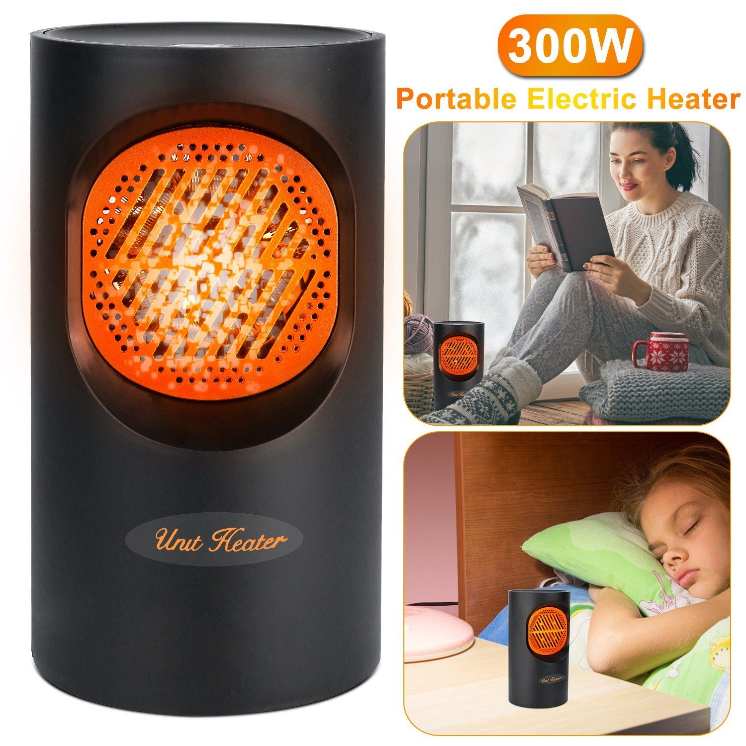 HeatWave | Compact Efficient 300W Portable Electric Heater 4