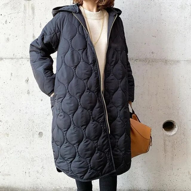 Helena | Stylish Lightweight Long Puffer Coat - Effortless Warmth & Modern Style 0