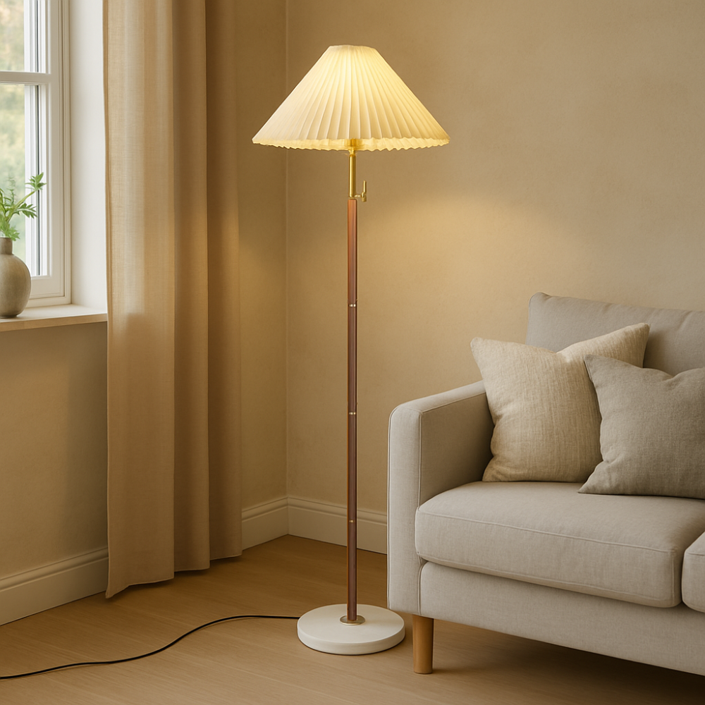 Helorae | Vintage Wooden Floor Lamp for Classic Elegance 0