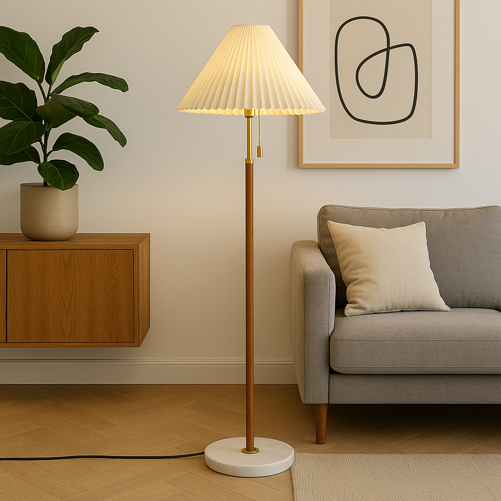 Helorae | Vintage Wooden Floor Lamp for Classic Elegance 1