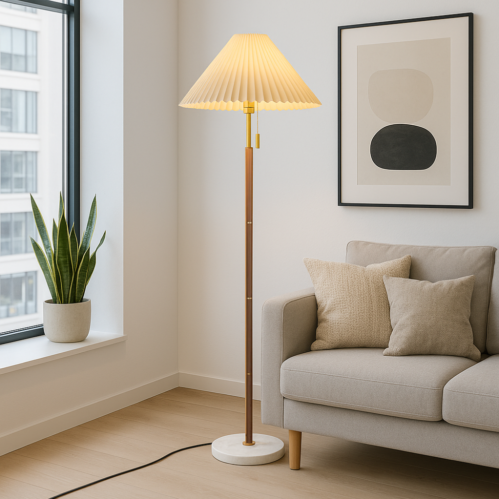 Helorae | Vintage Wooden Floor Lamp for Classic Elegance 2