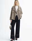 Henley | Vintage Plaid Cropped Trench Coat 2