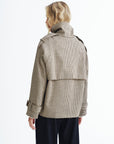 Henley | Vintage Plaid Cropped Trench Coat 5