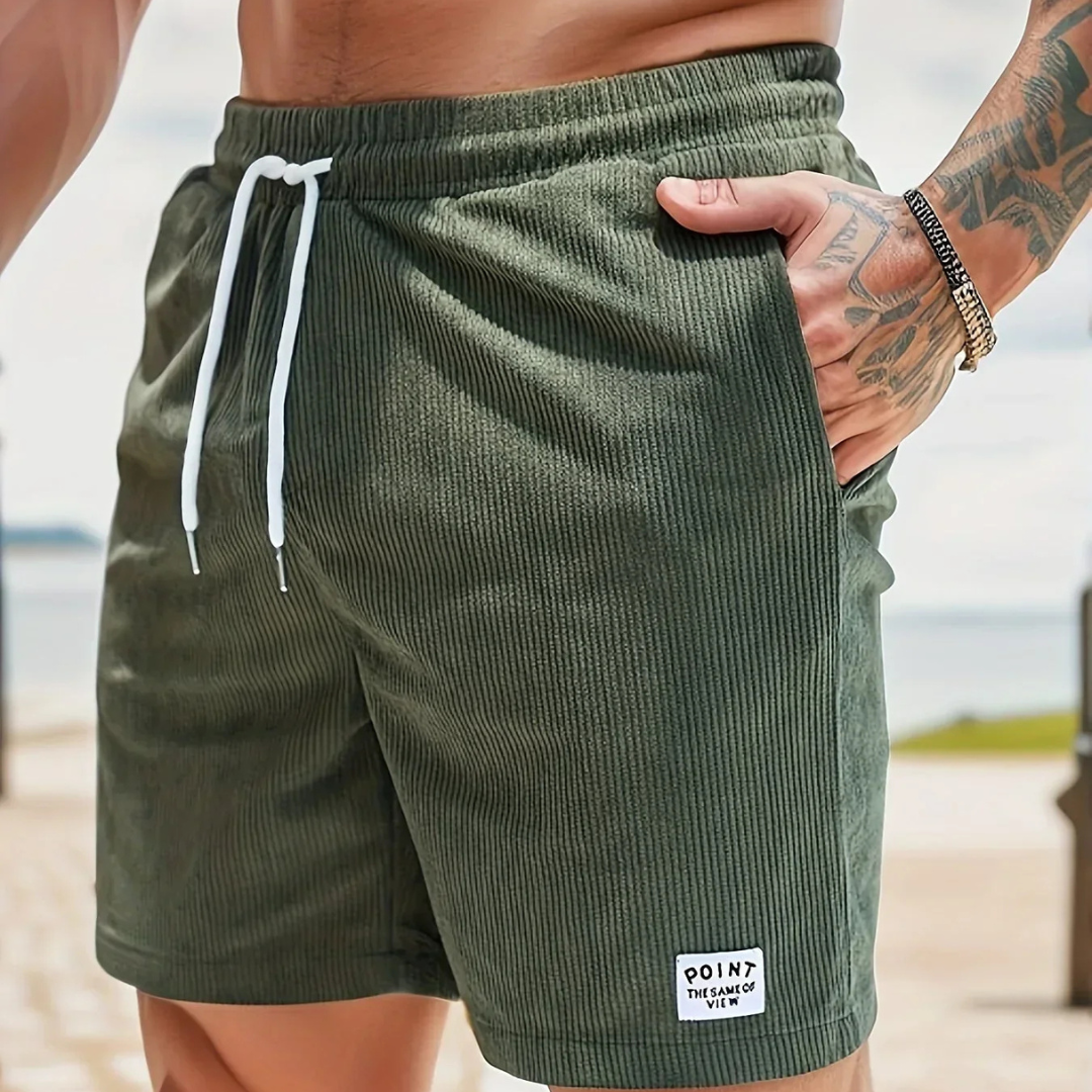 Herren Cordshorts Leicht Stretch Zeitlose Ästhetik Polyester Kurze Hosen 0