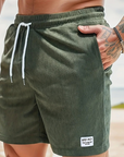 Herren Cordshorts Leicht Stretch Zeitlose Ästhetik Polyester Kurze Hosen 0