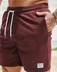 Herren Cordshorts Leicht Stretch Zeitlose Ästhetik Polyester Kurze Hosen 2