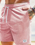 Herren Cordshorts Leicht Stretch Zeitlose Ästhetik Polyester Kurze Hosen 3